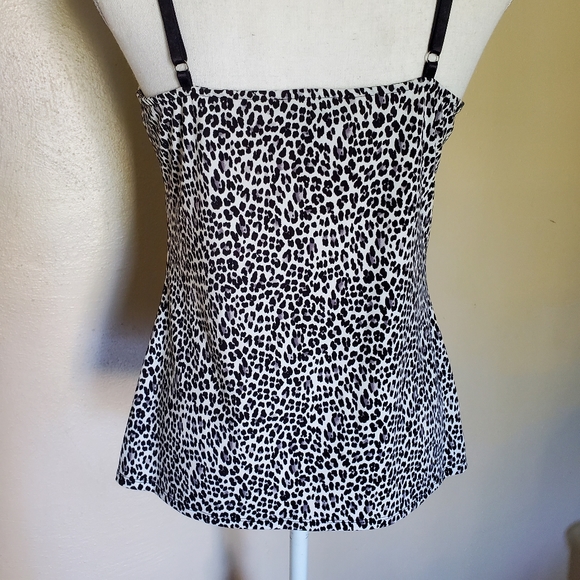 White House Black Market Lepoard Animal Print Tank Top Large - Picture 3 of 6